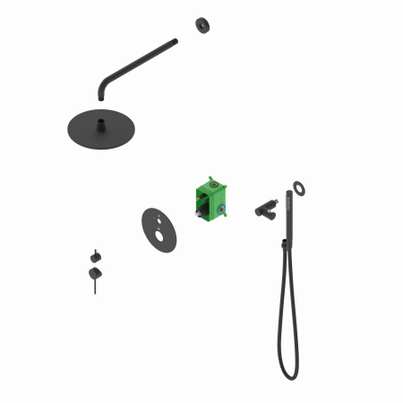 Встраиваемая душевая система со смесителем Timo Saona SX-2369/18SM черное золото